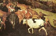 Pieter Bruegel detalj fran hjorden drives drives hem,oktober eller november oil painting on canvas